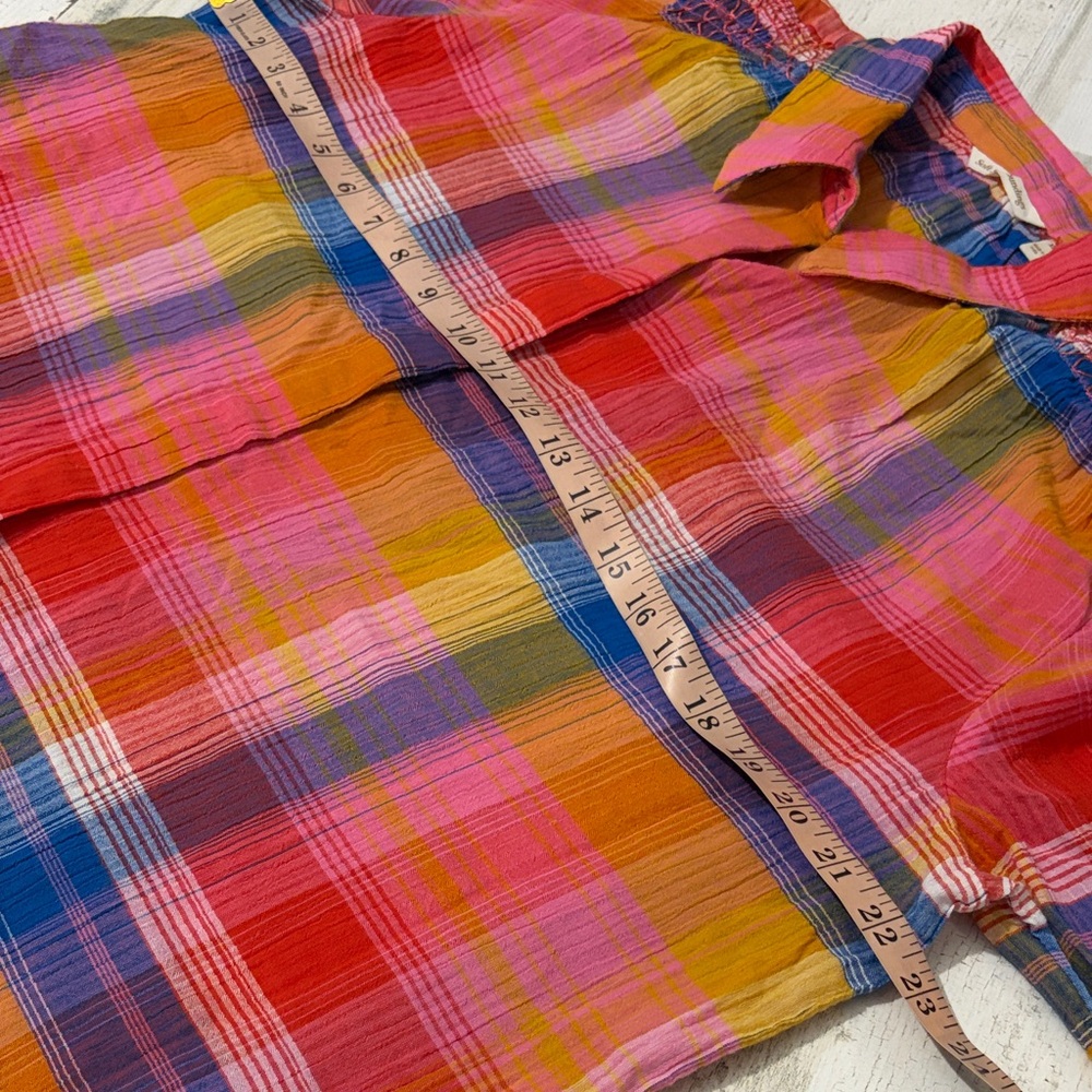 Soft Surroundings Sansonne Multicolor Plaid Button Down Shirt Size XL - Picture 9 of 11